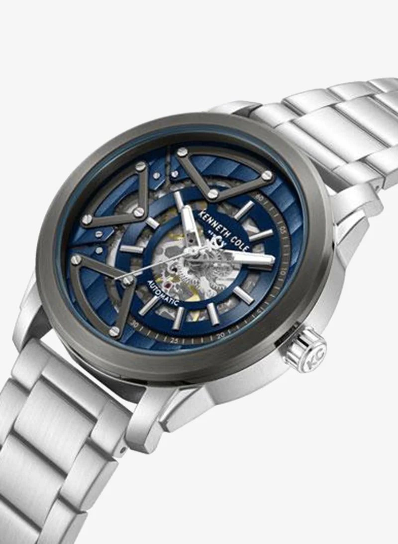 Kenneth Cole New York  Skyscrapper Men's 44mm Automatic Watch with Blue Dial & Stainless Steel Bracelet for Men | Best Price UAE