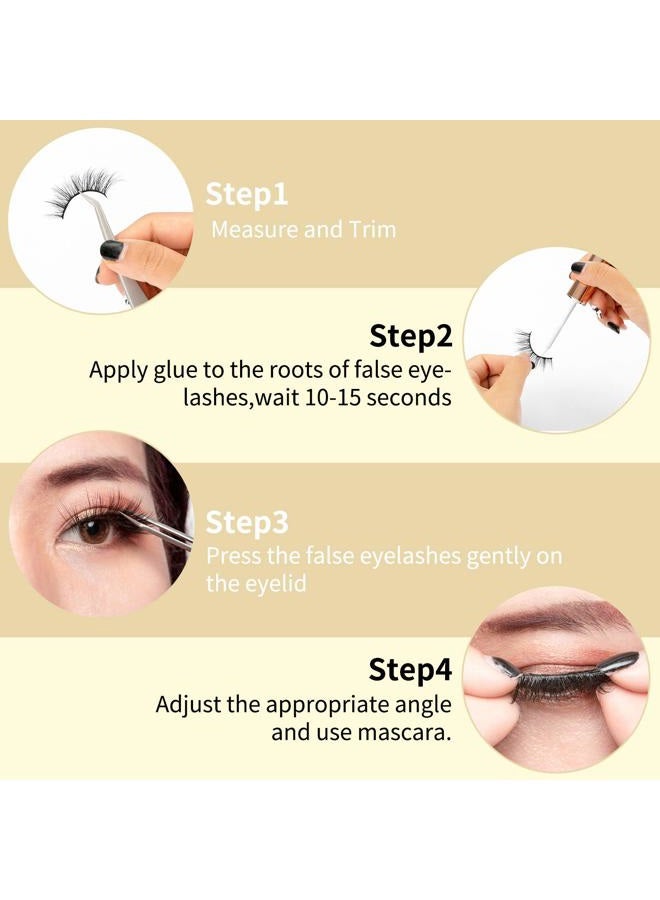 DYSILK 5 Pairs 6D Mink Eyelashes Faux Natural Fluffy Cross False Eyelashes Wispy Long Extension Fake Eyelashes Dramatic Thick Soft Eyelashes Reusable Pack 5 Styles Mixed Lashes|005-(15mm-18mm) - Image 5