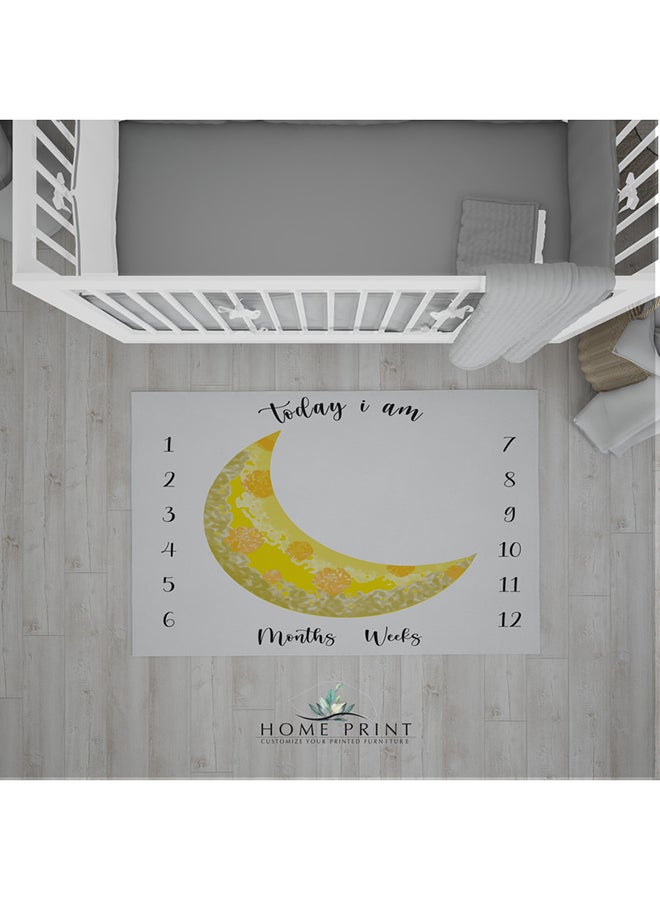 Home Print Milestone Baby Blanket