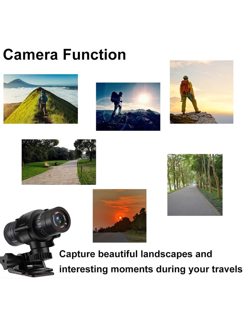 Motorcycle Helmet Camera, Cycle Video Camera- 1080p Mini Waterproof Sports Helmet Camera Full HD Mountain Helmet Action Camera Video DVR AVI Video Camcorder - Image 4