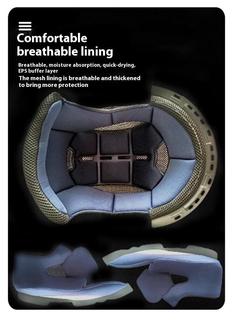 general خوذة دراجة نارية تغطي الوجه بالكامل لراكبي الدراجات النارية البالغين وخوذة رياضية للصدمات - Image 4