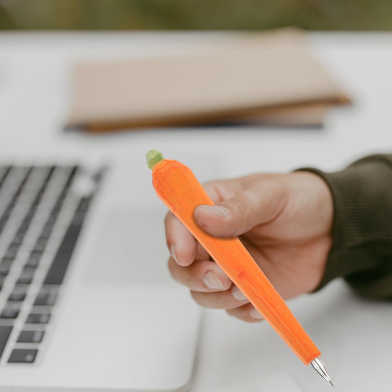 2pcs Gel Pen Carrot Pen Signature Pen Stationery Supply Cartoon Pen Carrot Shape Pen - Image 5