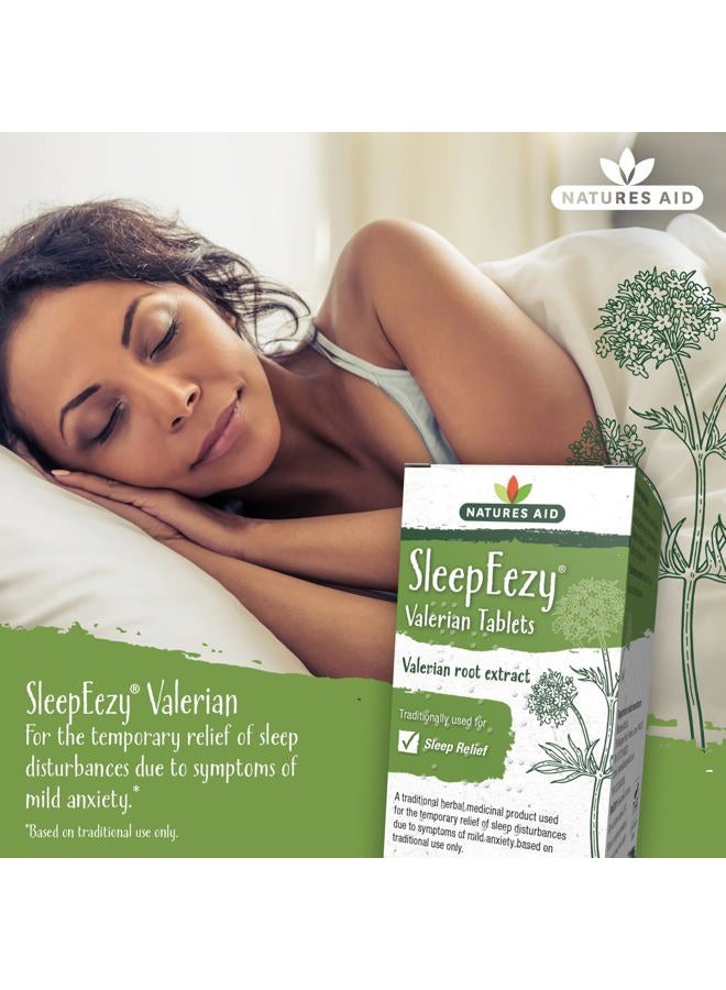 Natures Aid SleepEezy Valerian Root Tablets, Relief of Sleep disturbances, Vegan 60 Tablets - Image 2