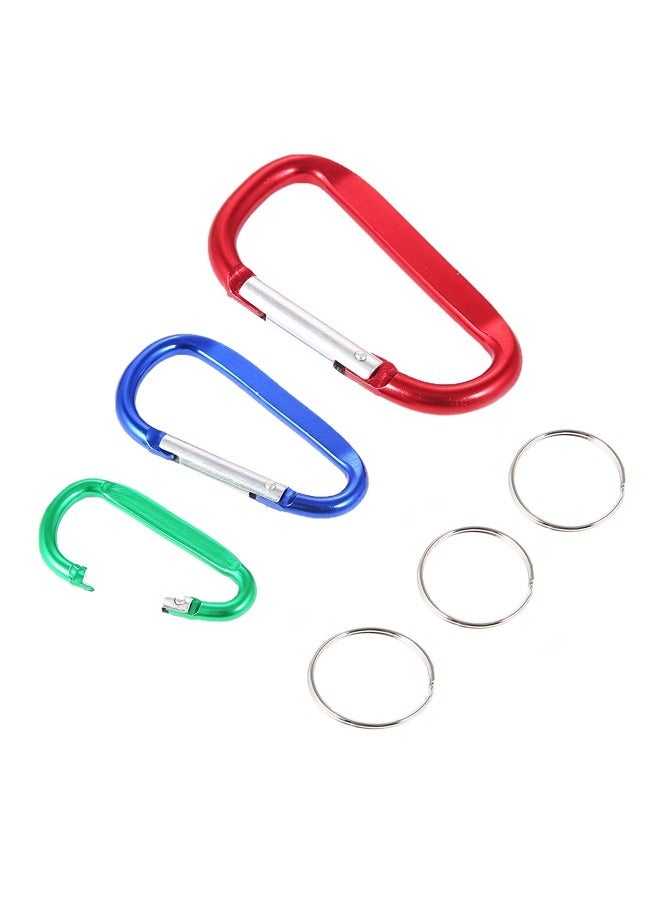 Generic Aluminum Alloy Snap Clip-3 Piece- Lightweight Heavy-Duty Multi-Size Durable Carabiner Clip Set with Quick-Release Snap Hook for Keychains, Backpacks, Purses, Tool Bags Belts and Everyday Carry  - Image 1