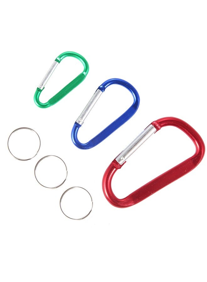 Generic Aluminum Alloy Snap Clip-3 Piece- Lightweight Heavy-Duty Multi-Size Durable Carabiner Clip Set with Quick-Release Snap Hook for Keychains, Backpacks, Purses, Tool Bags Belts and Everyday Carry  - Image 3