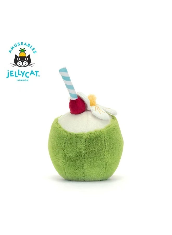 جيليكات بريطانيا Jellycat متعة أروبا جوز الهند لعب القش لتهدئة الدمية الدمية هدية السنة الجديدة - Image 4