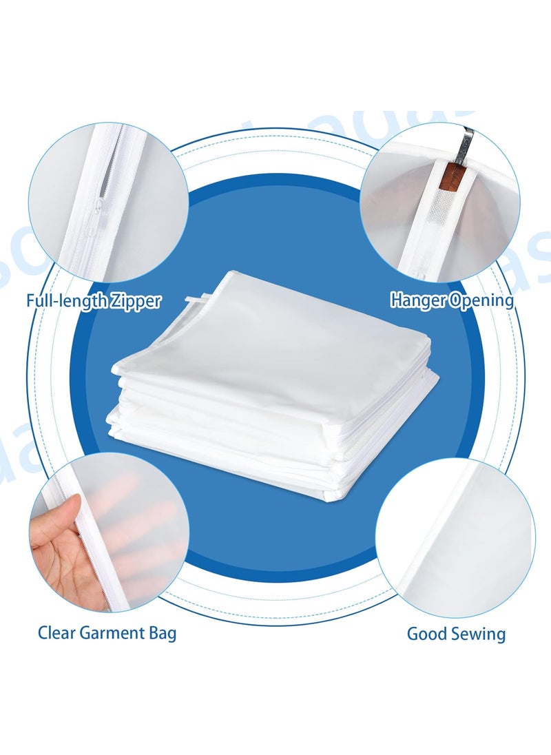 Sratte 50 Pcs 32 48 55 Clear Garment Bag for Hanging Clothes Covers Lightweight Suit Bags Bulk with Zipper for Dress Jacket Coat Uniform Shirt Closet Travel Storage Dust Prevention  - Image 5