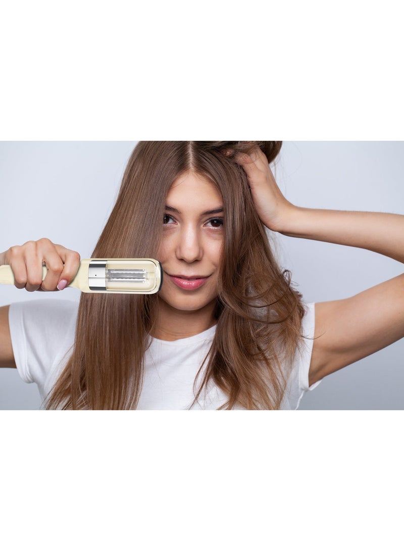 porodo Lifestyle Cordless 2-in-1 Hair Straightener & Split End Trimmer / Blue Light Hair Repair / Visible Hair Cutting / 15W Max Power / 500mAh Rechargeable Battery / Type-C Charging - Cream - Image 3