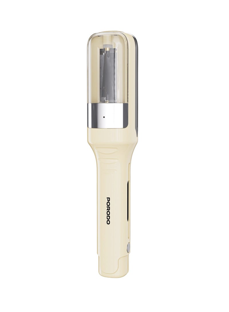porodo Lifestyle Cordless 2-in-1 Hair Straightener & Split End Trimmer / Blue Light Hair Repair / Visible Hair Cutting / 15W Max Power / 500mAh Rechargeable Battery / Type-C Charging - Cream - Image 1