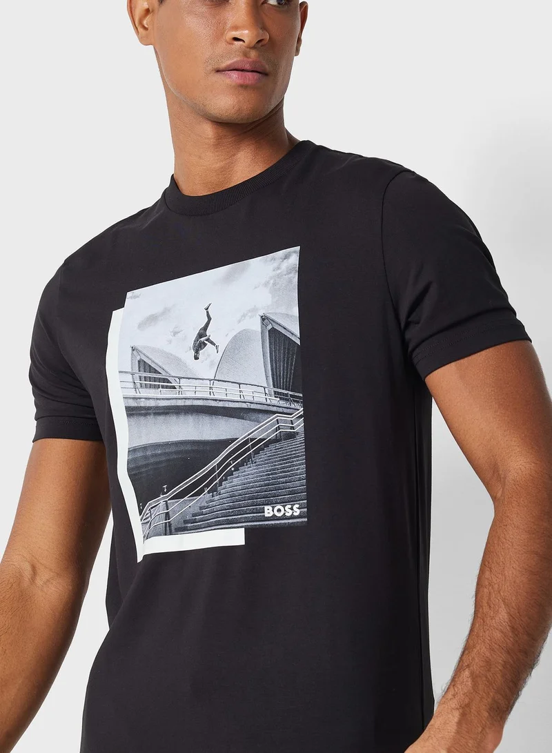 BOSS Graphic Crew Neck T-Shirt