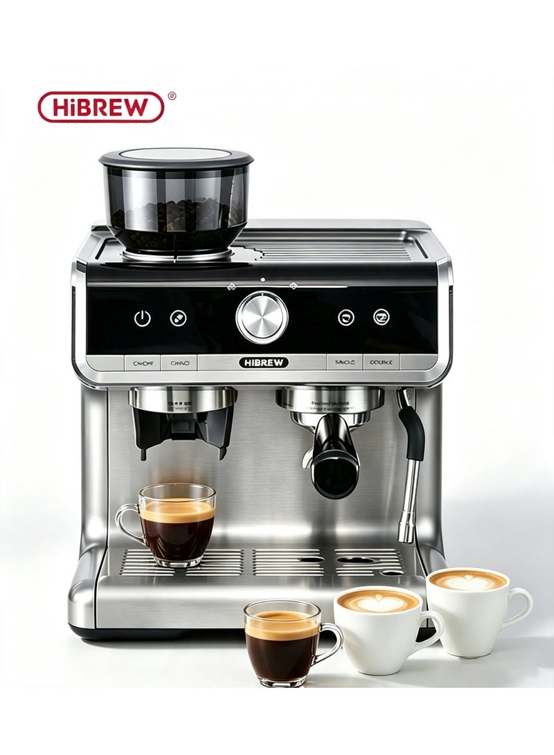 HiBREW Semi-automatic Espresso Coffee , Barista Pro Bean to Espresso,Cafetera Commercial Level Coffee Machine with Full Kit for Cafe Hotel Restaurant H7 - Image 1