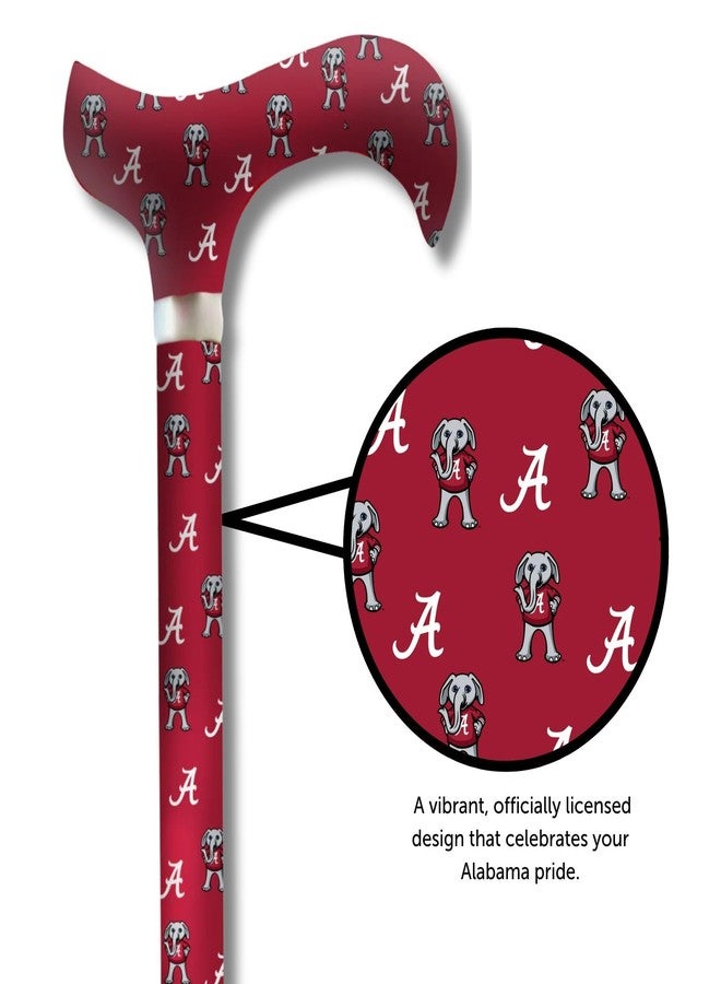 WC The University of Alabama Walking Cane - Officially Licensed Cane for Die-Hard Fans, Adjustable, Crimson - Image 2