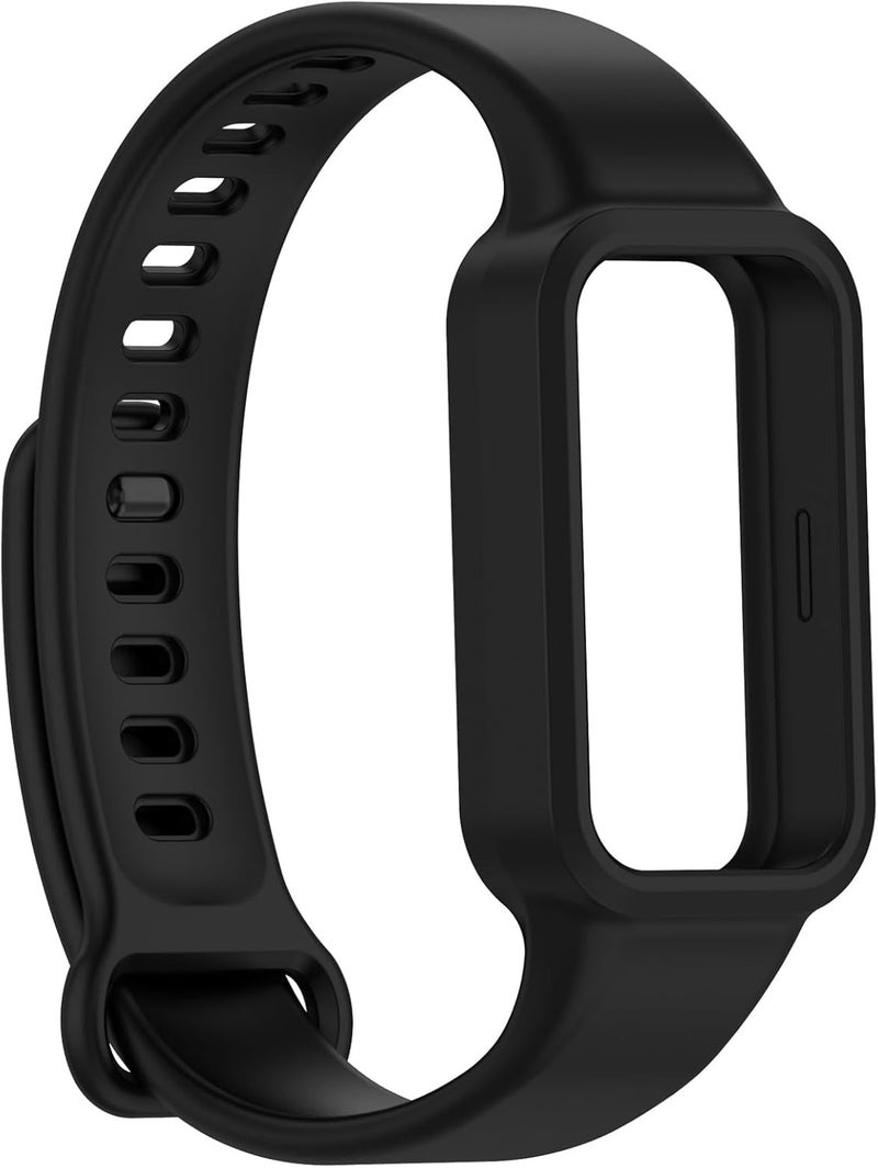 أربطة معصم قابلة للتعديل من ، متوافقة مع Xiaomi Smart Band 9 Active وRedmi Smart Band 3، مصنوعة من سيليكون ناعم، مزودة بملحقات ساعة سهلة الاستخدام (لون أسود) - Image 3