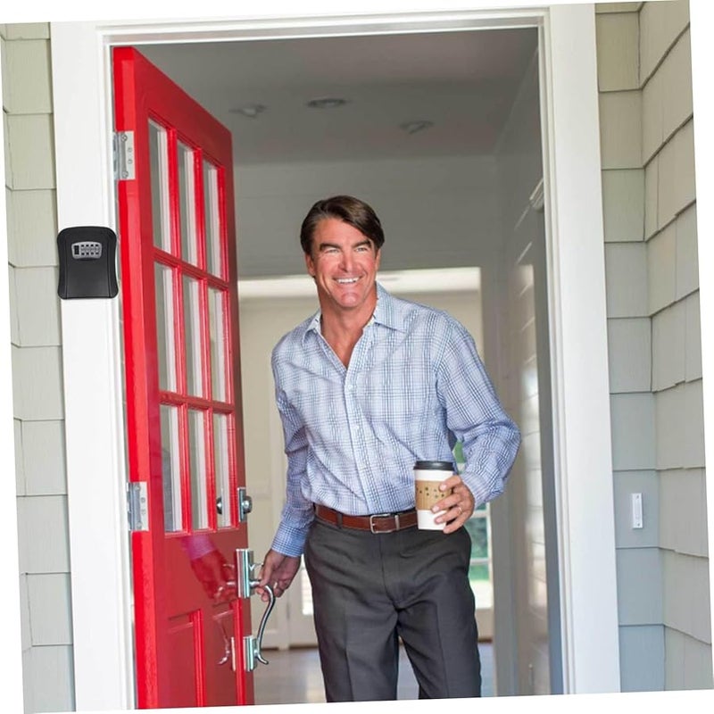 Large Capacity Weatherproof Zinc Alloy Key Lock Box Combination Wall Mount For Outdoor House Car - Image 3