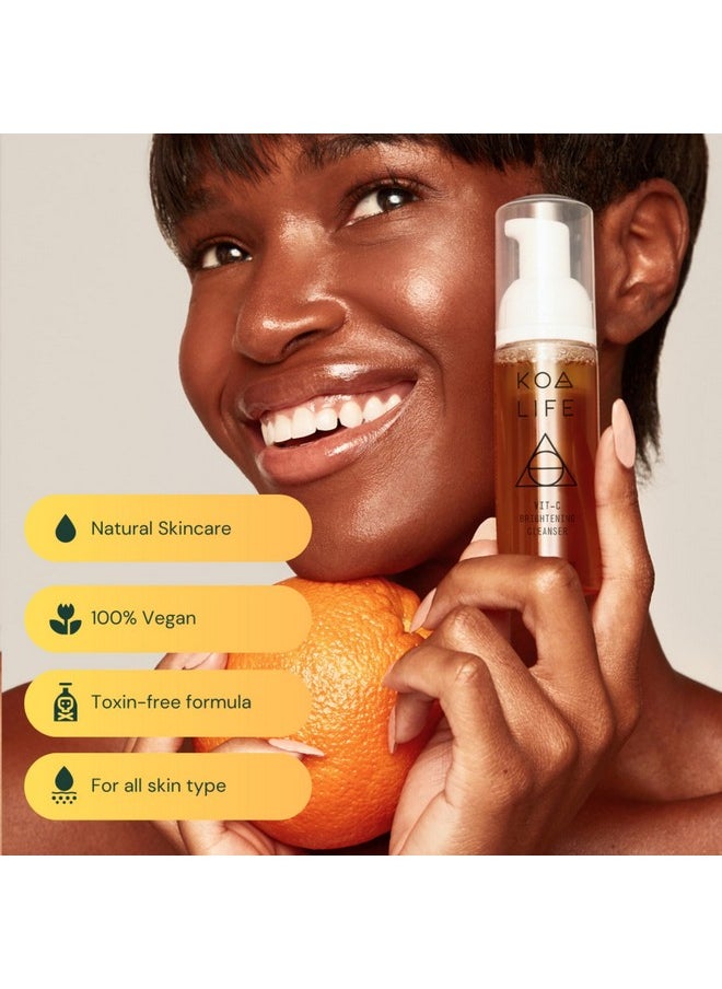 KOA LIFE KOA LIFE Vit-C Brightening Facial Cleanser - Vitamin C Facial Cleanser Wash, Skin Brightening Face Wash, Gentle Foam Cleanser, Vegan - 1.7 Fl Oz  - Image 2