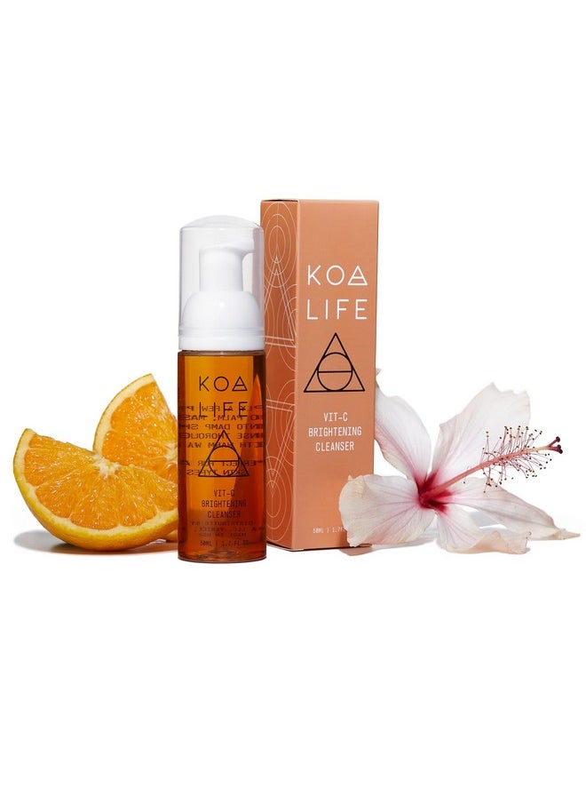 KOA LIFE KOA LIFE Vit-C Brightening Facial Cleanser - Vitamin C Facial Cleanser Wash, Skin Brightening Face Wash, Gentle Foam Cleanser, Vegan - 1.7 Fl Oz  - Image 1