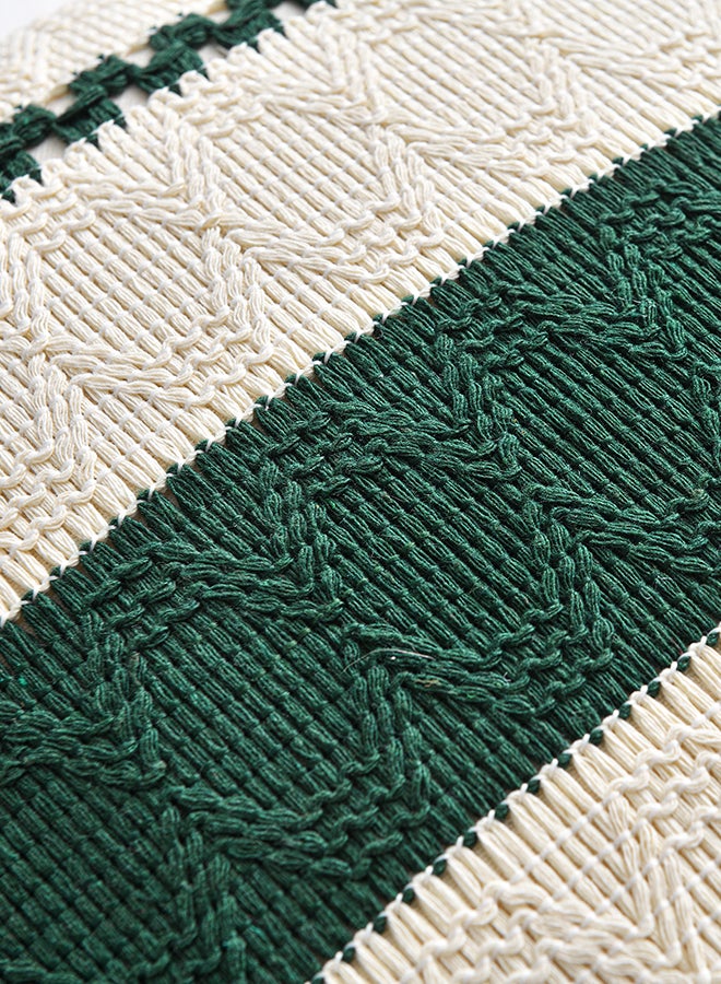 Fancy Homi Set of 2 Vintage Decorative Throw Pillow Covers for Couch, Bed & Sofa, Coastal Boho & Rustic Pattern, Aesthetic & Modern Design - 45x45cm - Dark Green - Image 4