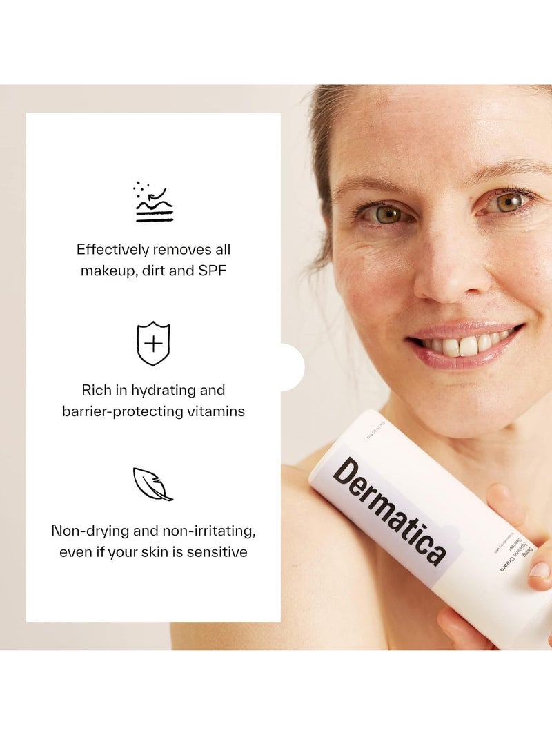 Dermatica Dermatica Caring Squalane Cream Cleanser I Daily Wash For Dry or Combination Skin Types (150ml)  - Image 4