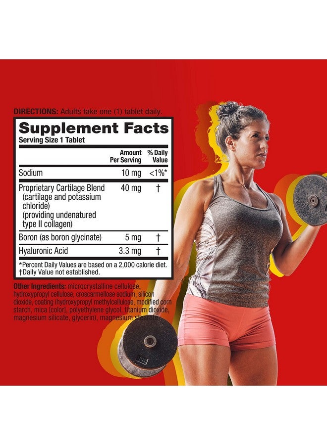 Move Free مكمل دعم المفاصل Ultra Triple Action Type Ii Collagen Boron &amp; Hyaluronic Acid يدعم راحة المفاصل والغضاريف والعظام في حبة صغيرة واحدة يوميًا 64 قرصًا (64 وجبة)* - Image 4