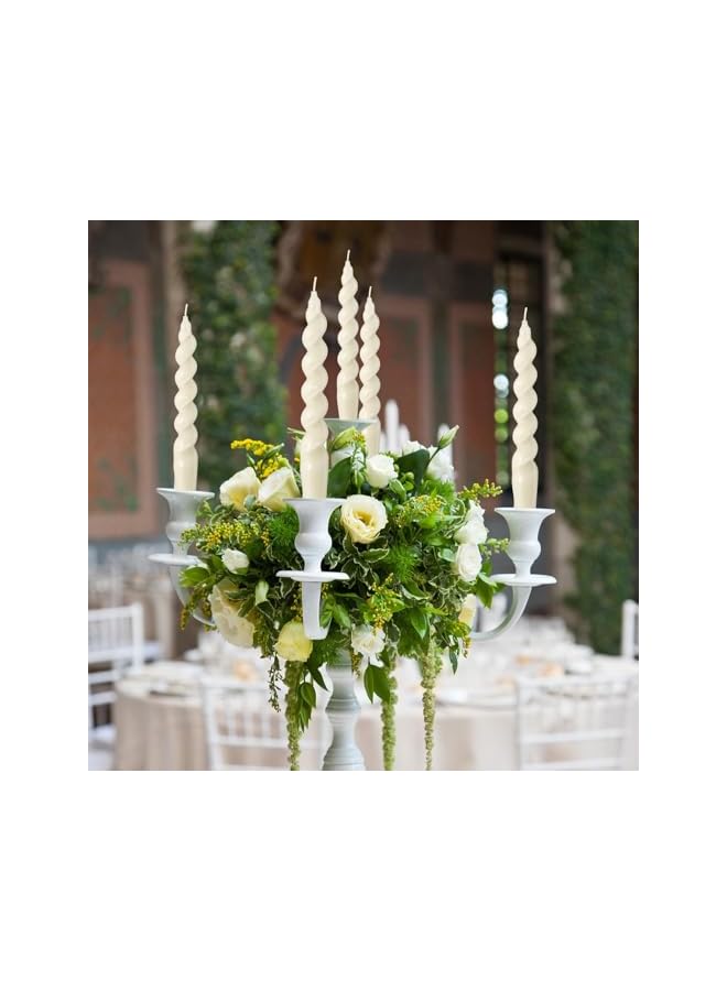 The Bros 4 قطع شموع طويلة حلزونية مصنوعة يدويًا، شموع ملتوية، شموع عيد الميلاد، شموع غير معطرة، شموع عشاء لحفلات الزفاف، عيد الميلاد، هدايا أعياد الميلاد، DY01199-OYJL - Image 5