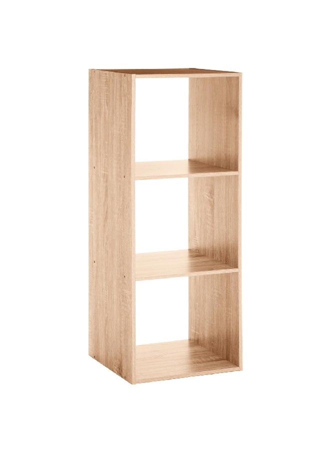Five Simply Smart 3-Compartment Mix N Modul Wooden Storage Shelf Beige 100.5 x 34.5 x 32 cm 138907  - Image 1