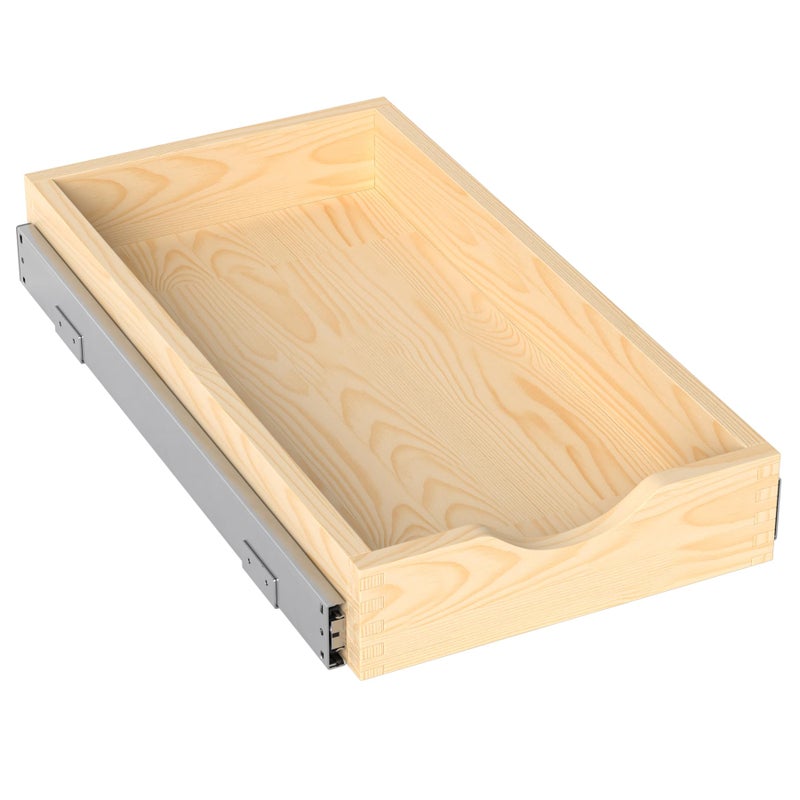 ZOINLIY Wooden Pull Out Cabinet Organizer, Slide Out Drawer for Kitchen Organizers and Storage, Soft Close, Heavy Duty, Fully Expandable - Image 1