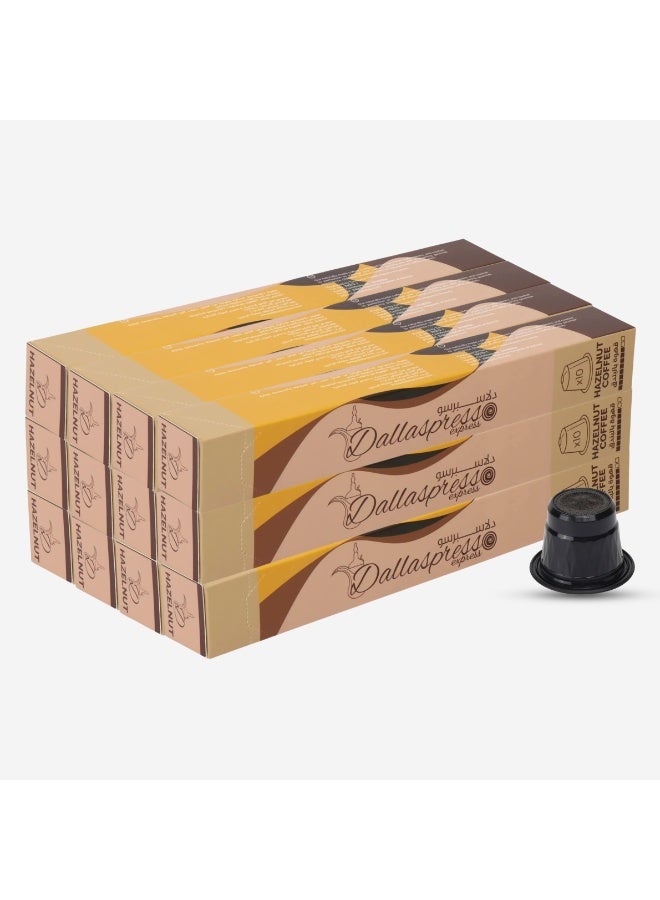 Dallaspresso Hazelnut Coffee Capsules Pack of 12 – Nespresso Compatible, Finest Arabica Roasted Beans - Image 1