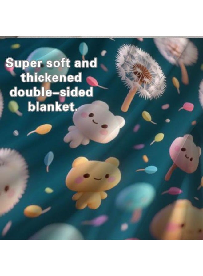 عام بطانية رقيقة من الفانيلا الكرتونية للأطفال والرضع (دافئة ومريحة، ومناسبة للنوم والألعاب) 70 سم * 100 سم - Image 4