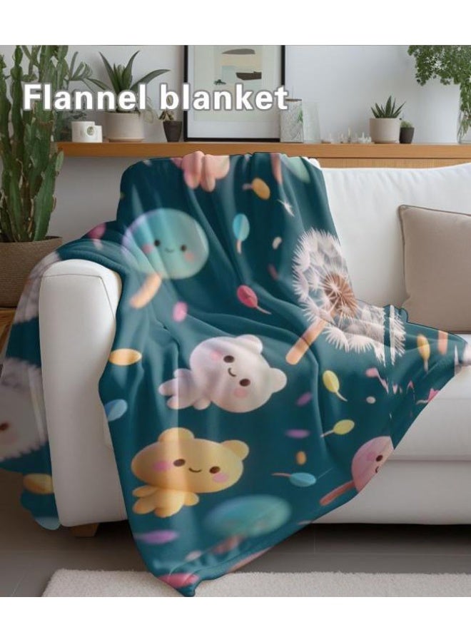 عام بطانية رقيقة من الفانيلا الكرتونية للأطفال والرضع (دافئة ومريحة، ومناسبة للنوم والألعاب) 70 سم * 100 سم - Image 5