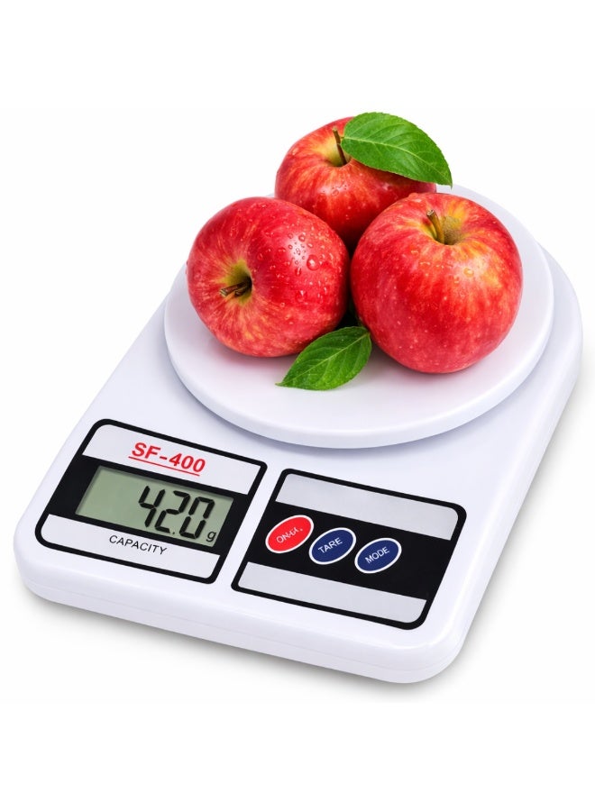Digital Kitchen Food Scale 10kg – High Precision Electronic Cooking Scale with LCD Display, Tare Function & Large Weighing Platform for Baking, Cooking, Diet Portion Control & Food Measurement - Image 1