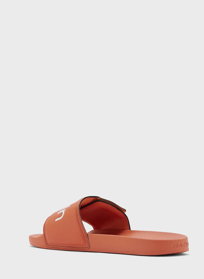 CALVIN KLEIN Logo Print Slides