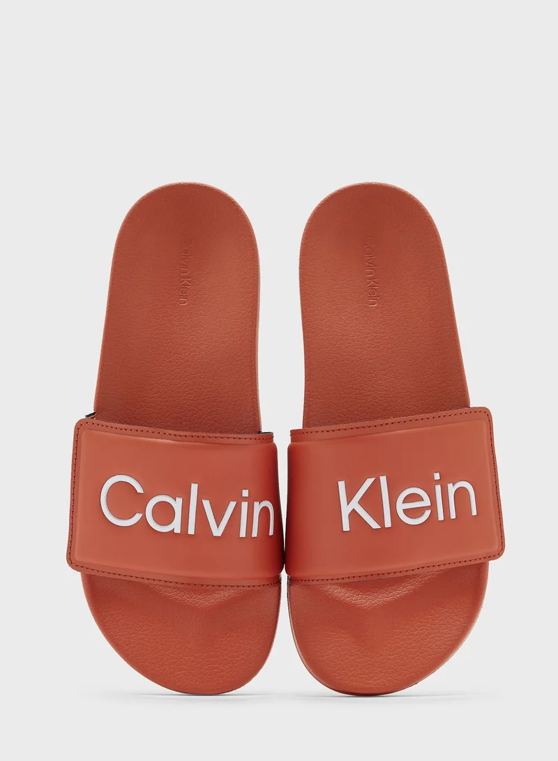 CALVIN KLEIN Logo Print Slides
