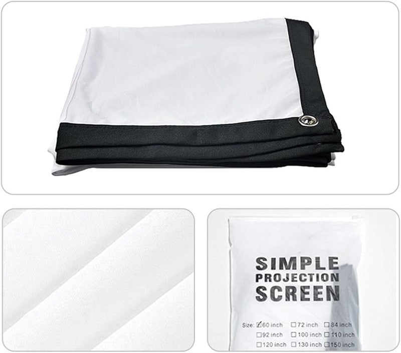 60 Inch Portable Theater Screen Foldable Magnetic Roll Up for Outdoor Indoor Movie Nights Presentations - Image 5