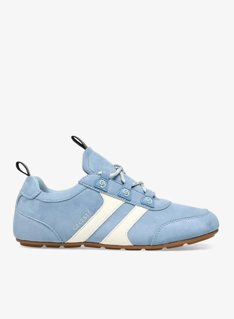 Celeste BLUE Women Panelled Lace-Up Ankle Sneakers for Women | Best Price UAE