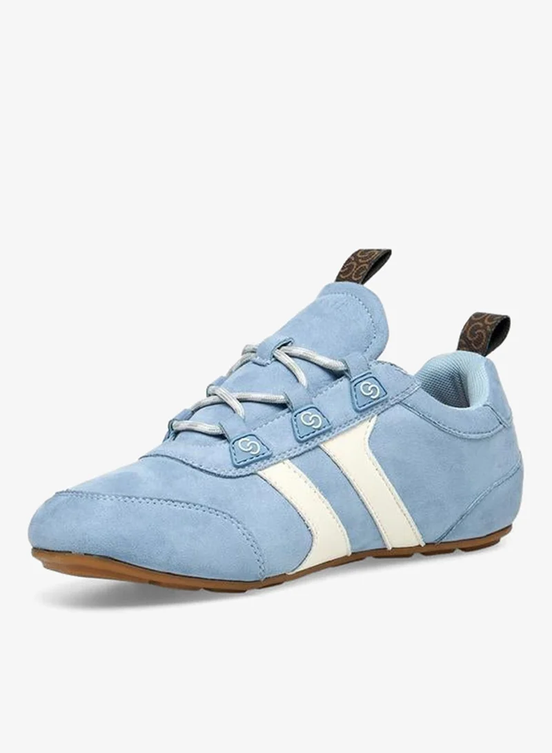 Celeste BLUE Women Panelled Lace-Up Ankle Sneakers for Women | Best Price UAE