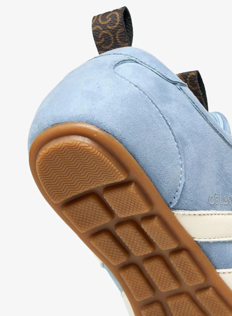 Celeste BLUE Women Panelled Lace-Up Ankle Sneakers for Women | Best Price UAE