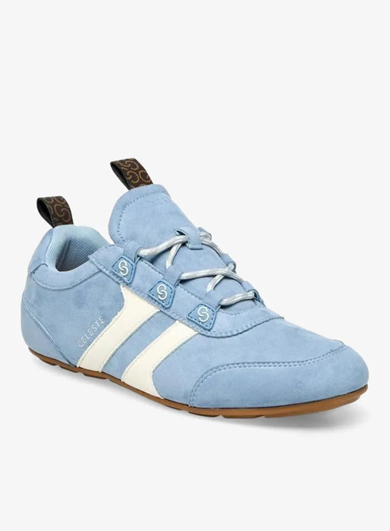 Celeste BLUE Women Panelled Lace-Up Ankle Sneakers for Women | Best Price UAE