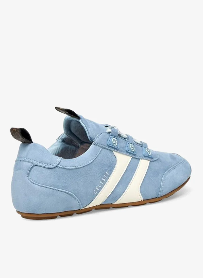 Celeste BLUE Women Panelled Lace-Up Ankle Sneakers for Women | Best Price UAE