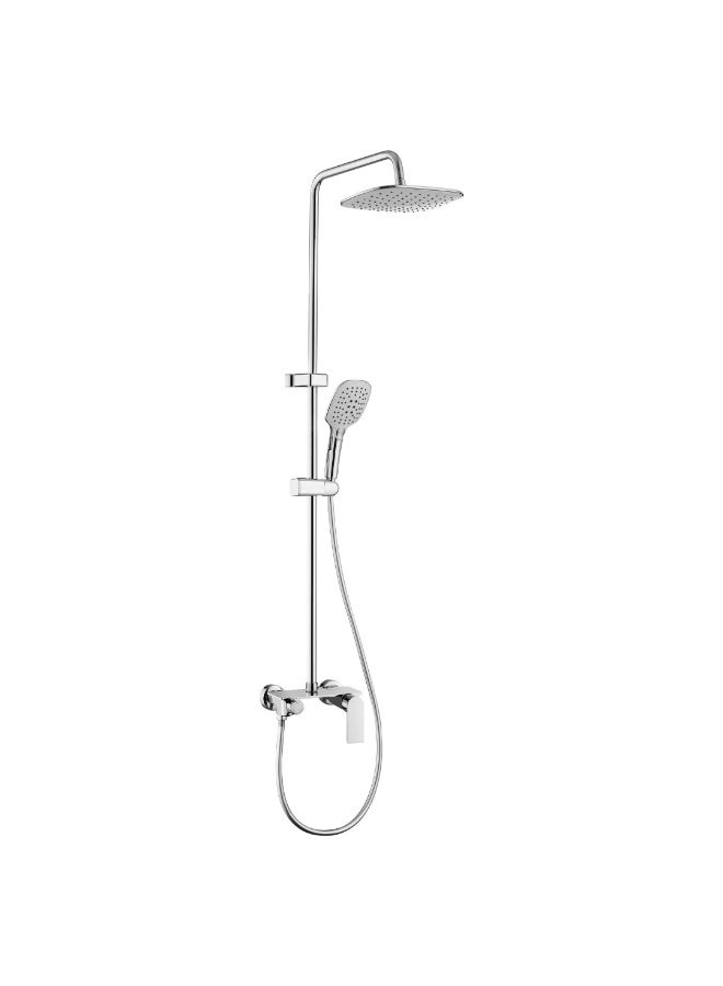 B BAGNO Shower System 3403-2CR, Wall-Mounted Rain Shower Set with Handheld Spray, Chrome Finish, Luxury Bathroom Faucet Mixer - Image 1