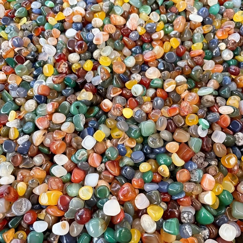 Natural Multicolored Agate Stone Beads 9 To 12mm 300g For Boho Decor Vase Filler Fish Tank Ornament Festival Birthday Party Decoration - Image 4