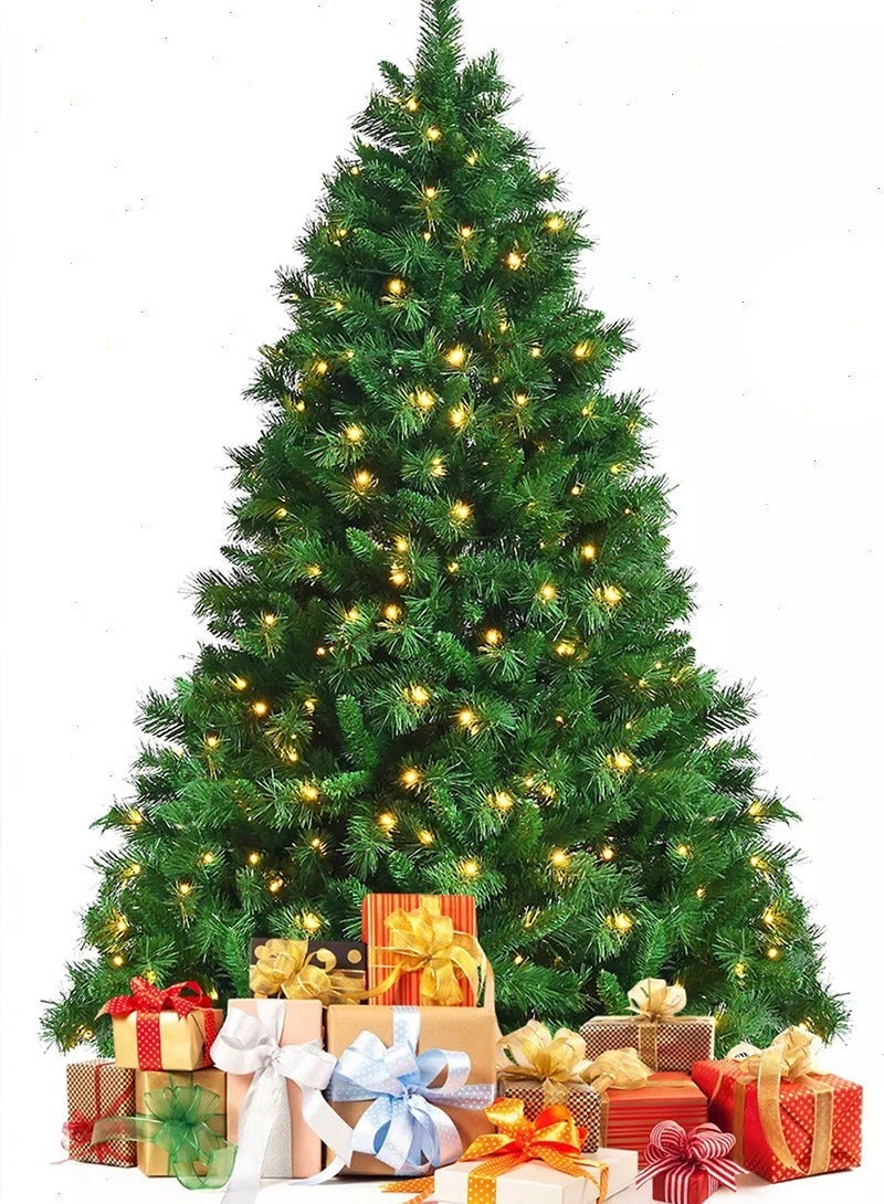 يواوليتي شجرة عيد الميلاد، شجرة عيد الميلاد الاصطناعية الفاخرة بطول 6.8 قدم مع 10 أمتار من الأضواء المتسلسلة، 1200 فرع اصطناعي لشجرة عيد الميلاد للمنزل والمكتب وديكور الحفلات (210 سم) - Image 5