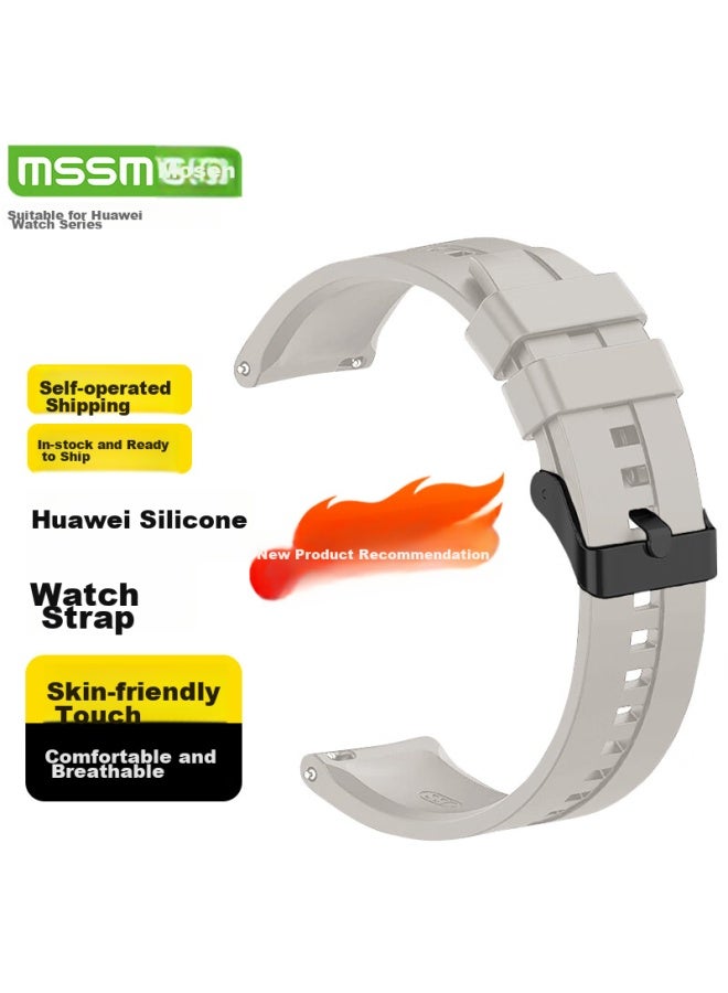 Mssm Compatible Huawei Watch Band For Watch4/gt5/4pro/buds/honor Magic, Skin-friendly Silicone Watch Strap , Suitable For 46/48mm Watch Face - Image 1