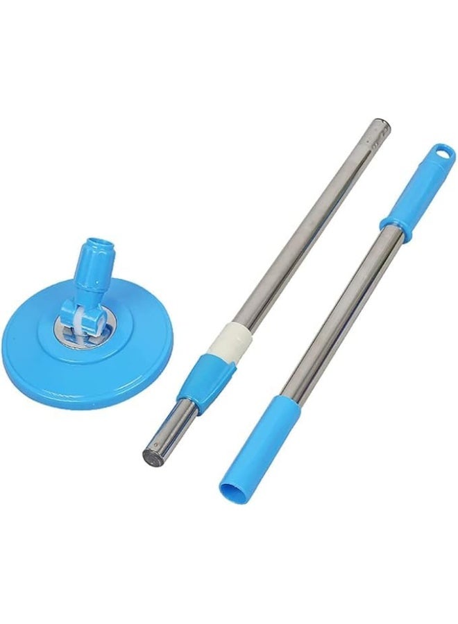 عصا استبدال ممسحة دوارة 360 درجة، عصا استبدال قابلة للتلسكوب أداة تنظيف ملحقات نسخة معززة سميكة زرقاء، عصا ممسحة بديلة - Image 1