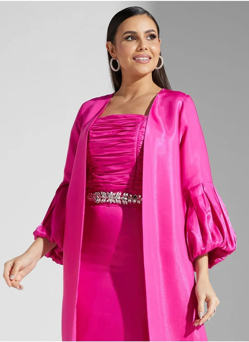 Akadia Fashion Ruched Bodice Gown Dress