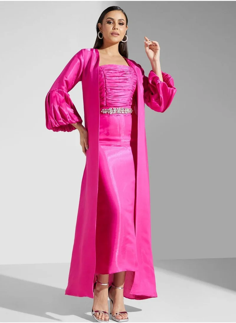 Akadia Fashion Ruched Bodice Gown Dress