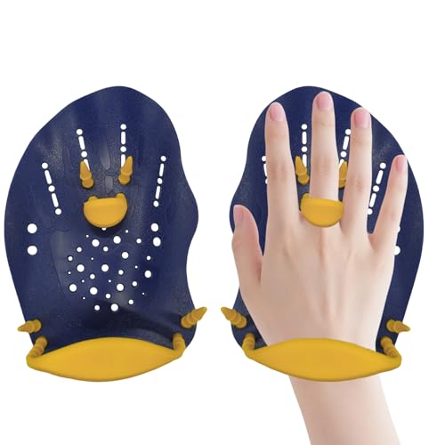 UCEDER Swim Paddles Hand ,Swim Training Hand Paddles with Adjustable Elastic Straps for Lap Swimming,Improve Speed, Form & Strength for Beginners & Skilled Swimmers - Image 1