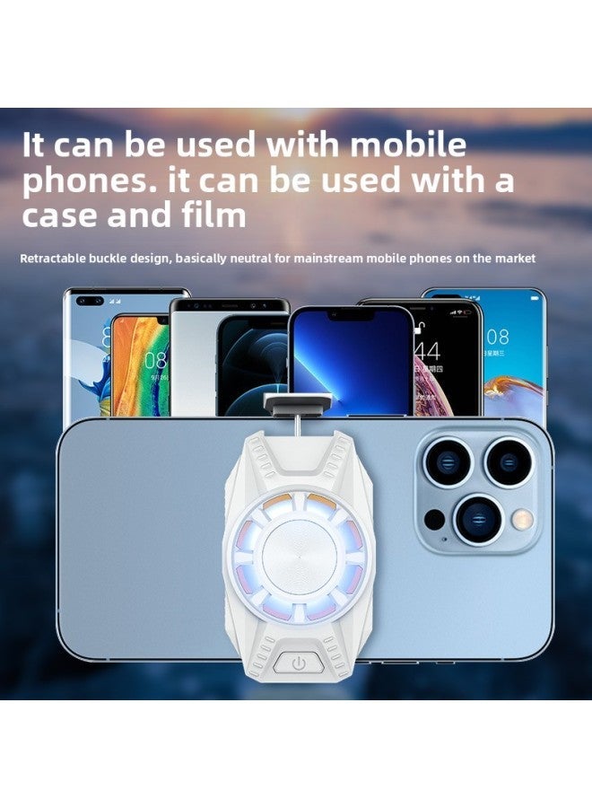 Mobile Phone Radiator To Play Games Eat Chicken The Glory Of King Refrigeration Cooling Mute Semiconductor Explosion Artifact-Color:White - Image 4