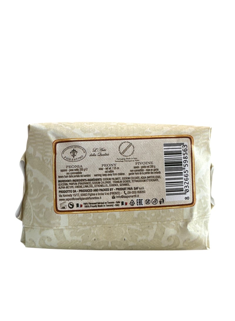 SAPONIFICIO ARTIGIANALE FIORENTINO Peony Soap (200g) - Image 3