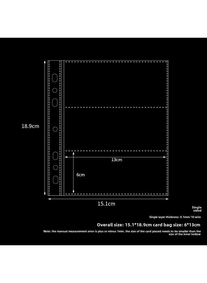 Unity A5 Loose-leaf Book Transparent Pp Inner Page Bag 6 Holes Replaceable Core Photo Storage Bag Portable Bill Material Finishing - Image 1