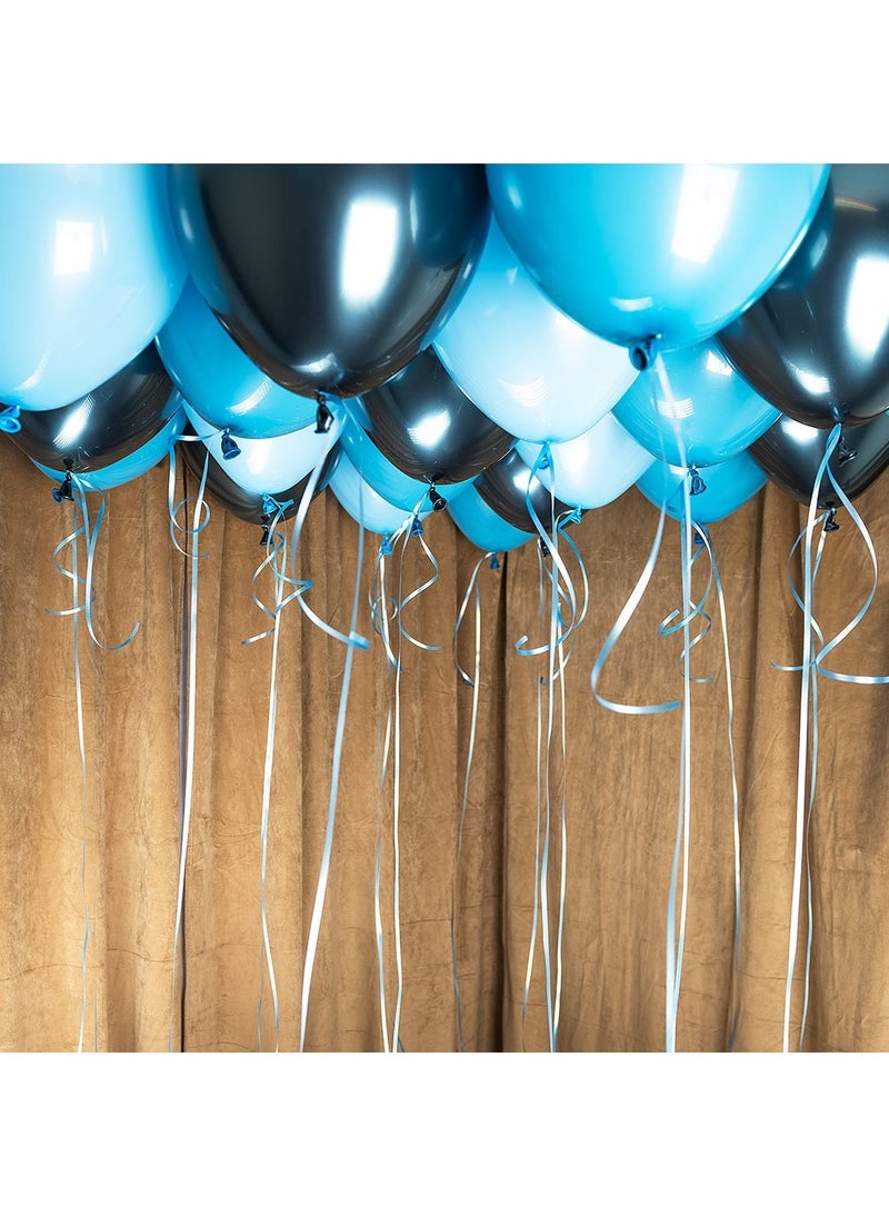 طقم بالونات سقف المحيط باللون الأزرق الفيروزي البحري 30 سم، عبوة من 30 قطعة